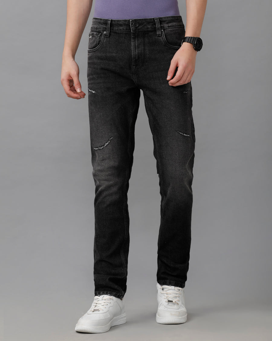 BLACK TRACK SKINNY FIT JEANS
