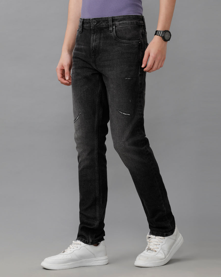 BLACK TRACK SKINNY FIT JEANS