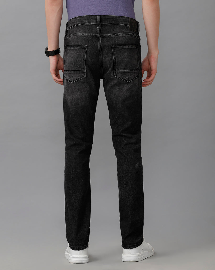 BLACK TRACK SKINNY FIT JEANS
