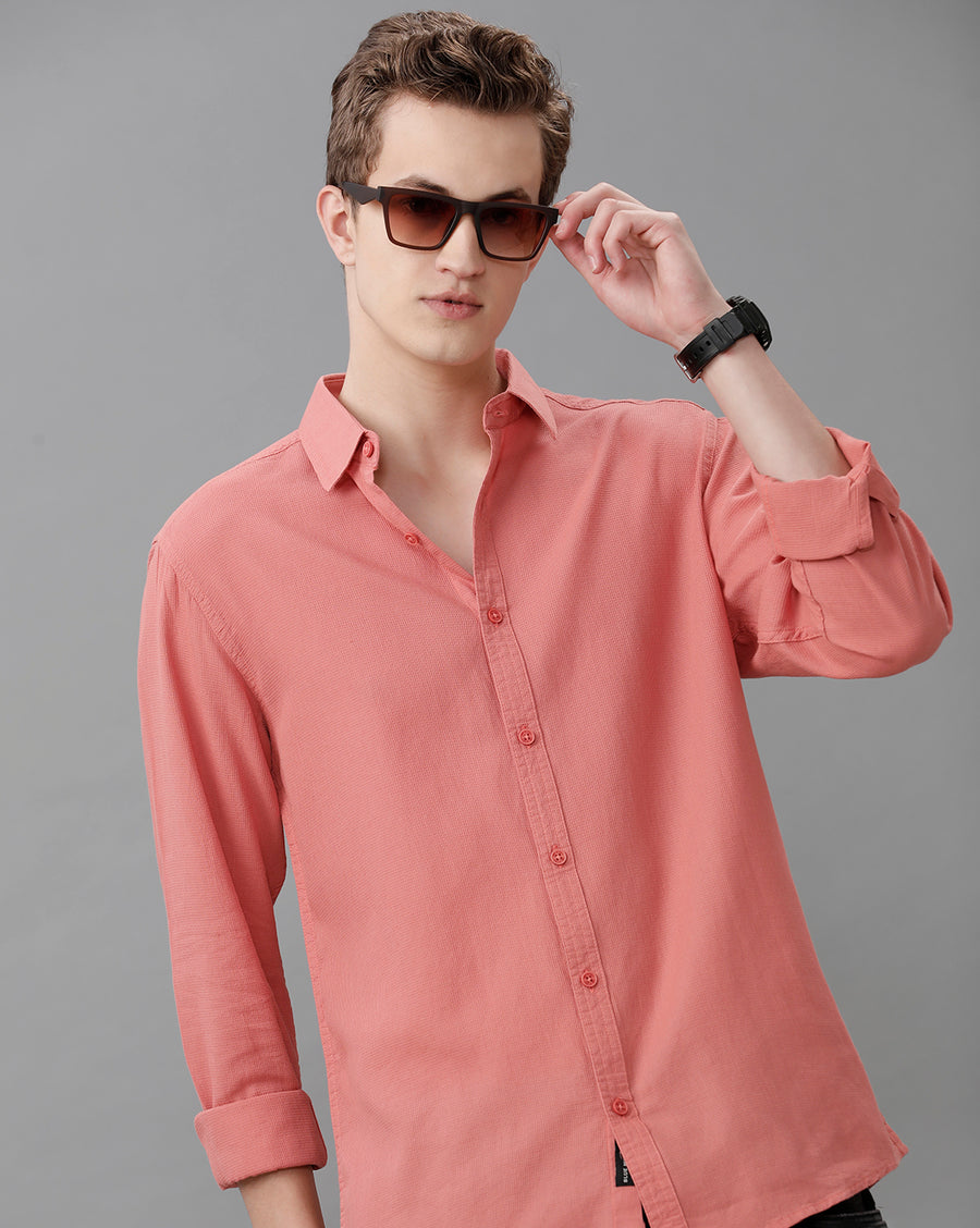 DUSTY PINK REGULAR FIT SHIRT
