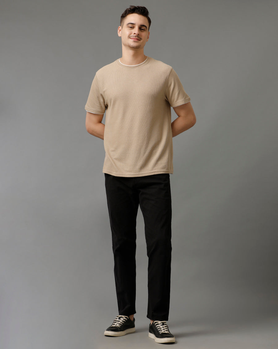 BLACK COTTON COMFORT FIT PANTS