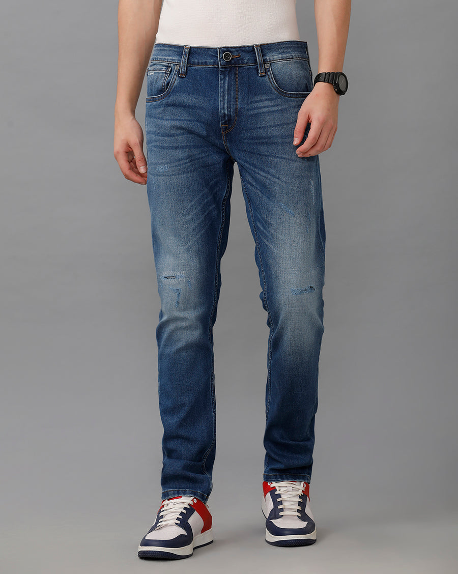 INDIGO TRACK SKINNY FIT JEANS