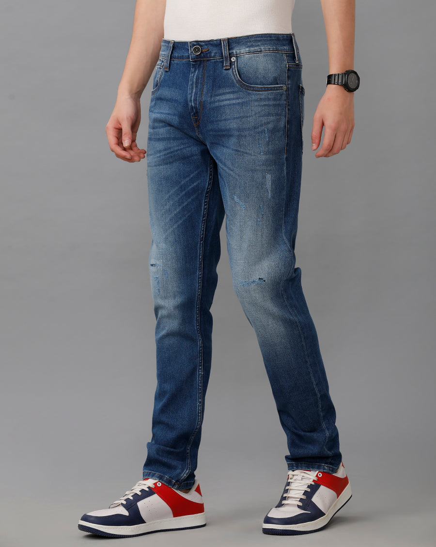 INDIGO TRACK SKINNY FIT JEANS