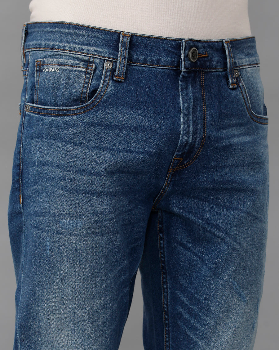 INDIGO TRACK SKINNY FIT JEANS