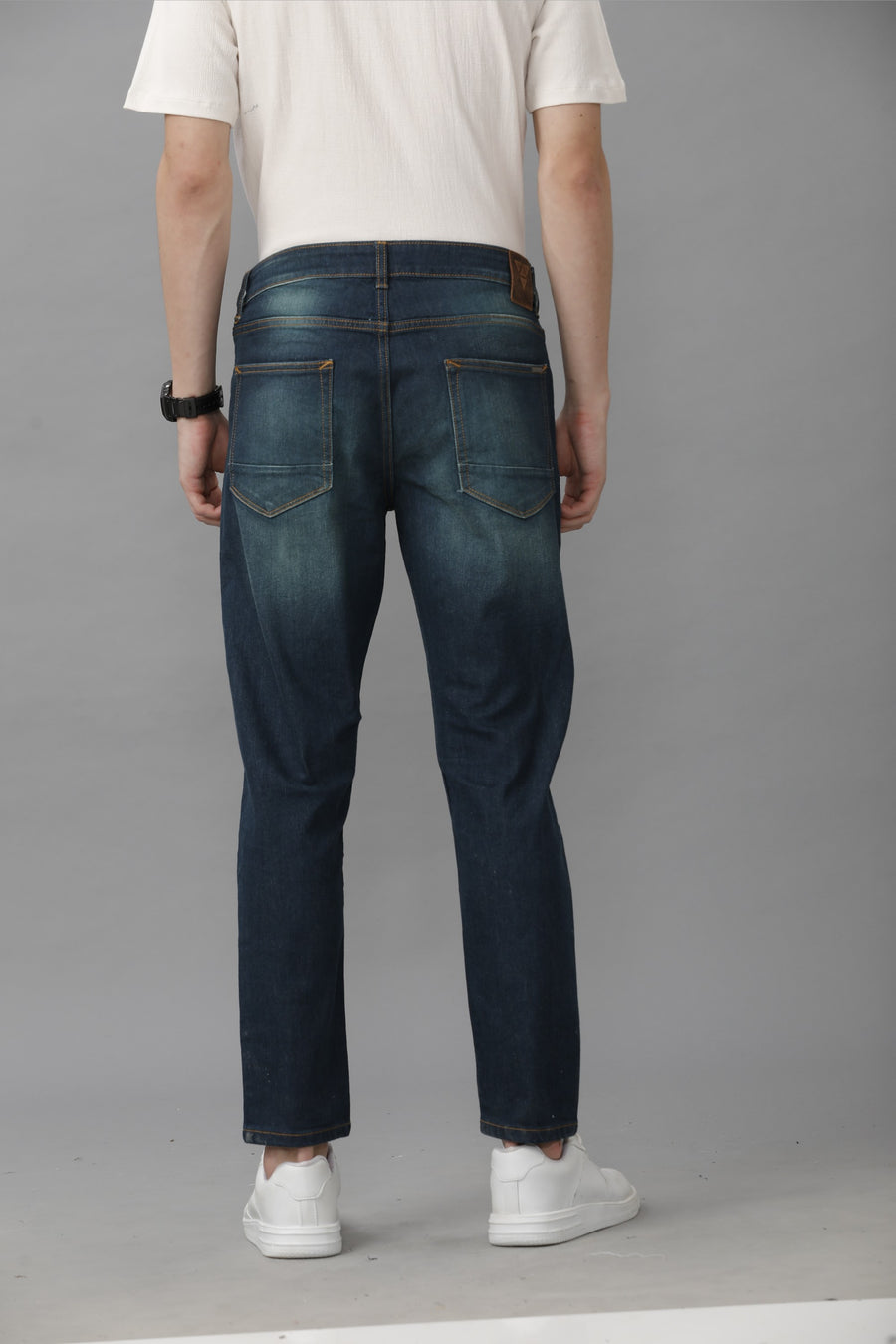 Magnum Blue Track Cropped Skinny Jeans