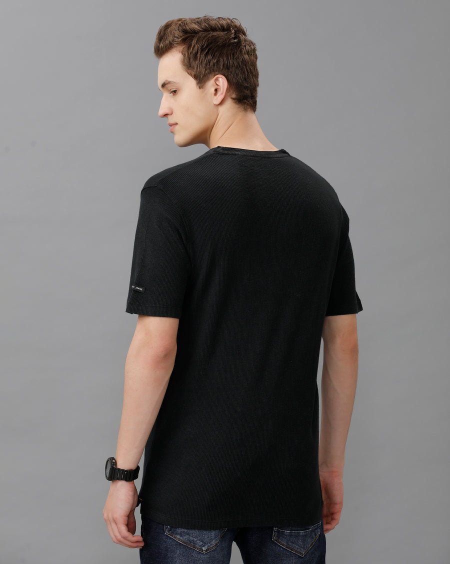 Jet Black Regular Fit T-Shirt