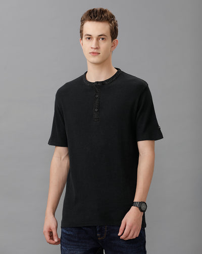 Jet Black Regular Fit T-Shirt