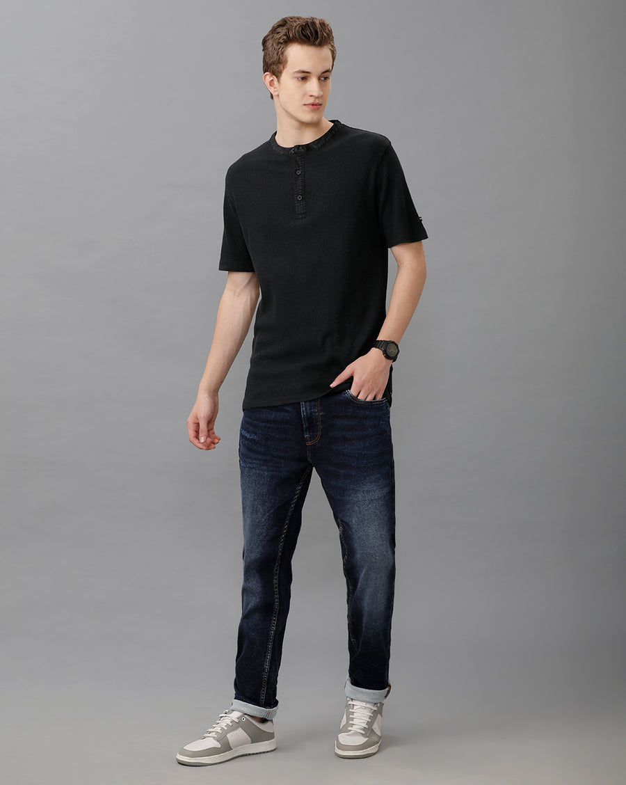 Jet Black Regular Fit T-Shirt