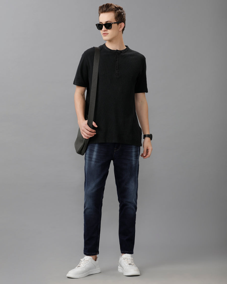 INDIGO TRACK CROPPED SKINNY FIT JEANS