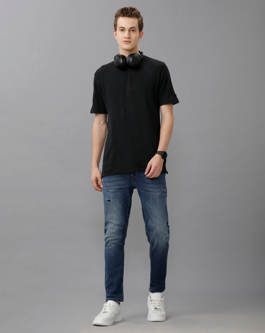 Lt.Indigo Track Cropped Skinny Jeans