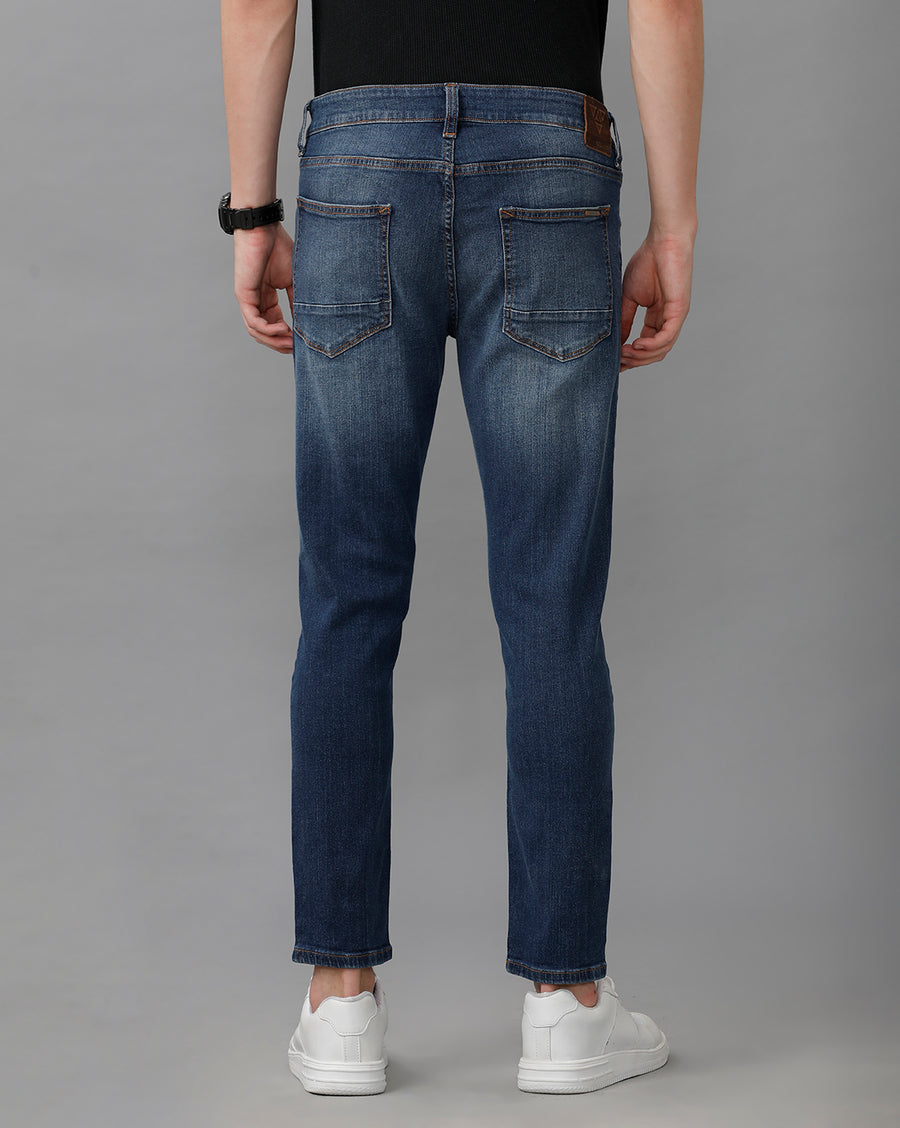 Lt.Indigo Track Cropped Skinny Jeans