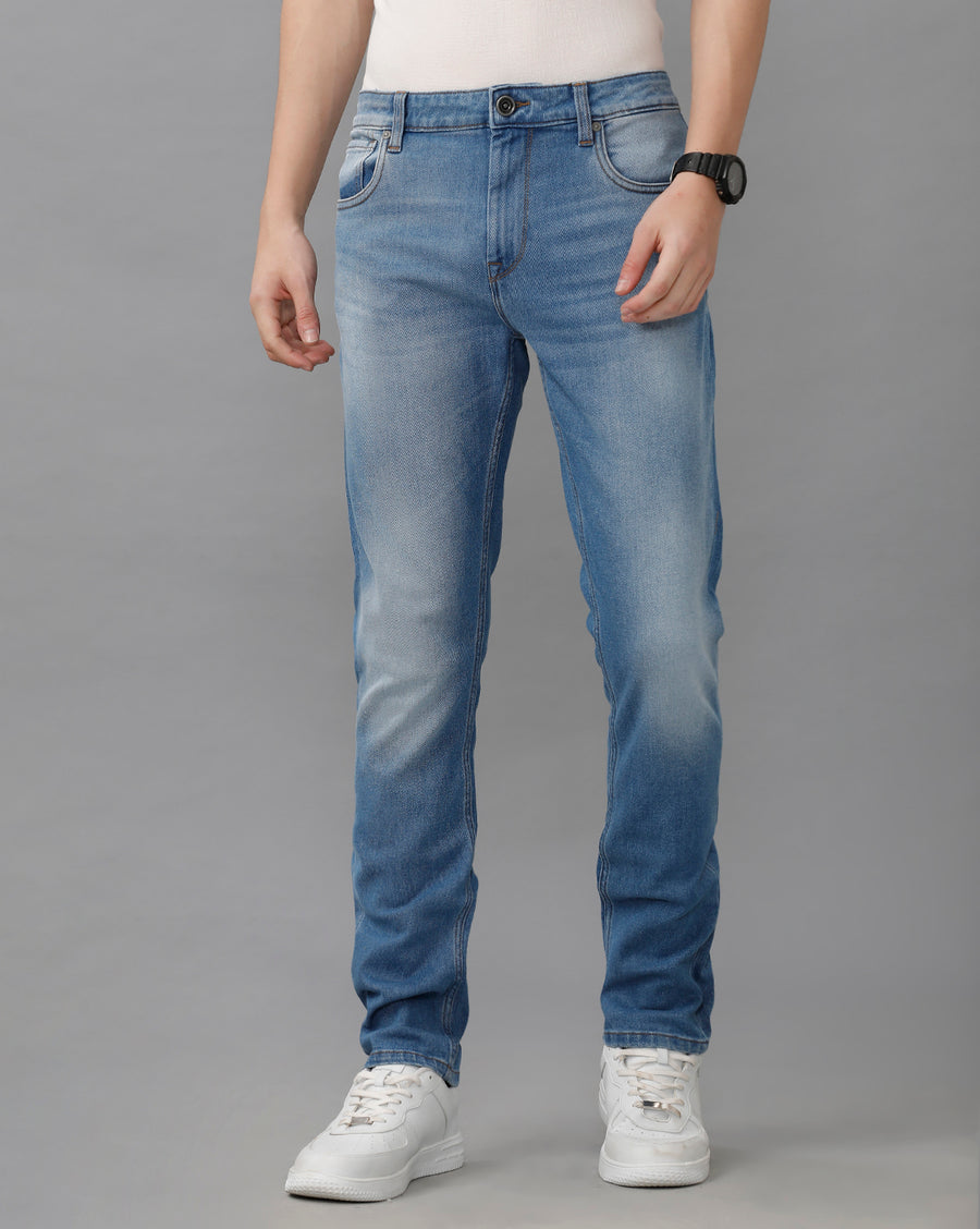 SEA BLUE TRACK SKINNY FIT JEANS