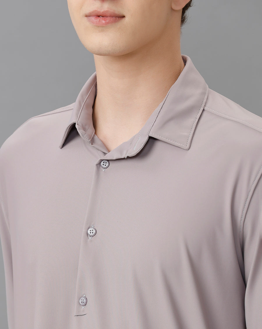 PURPLE SLIM FIT KNIT SHIRT