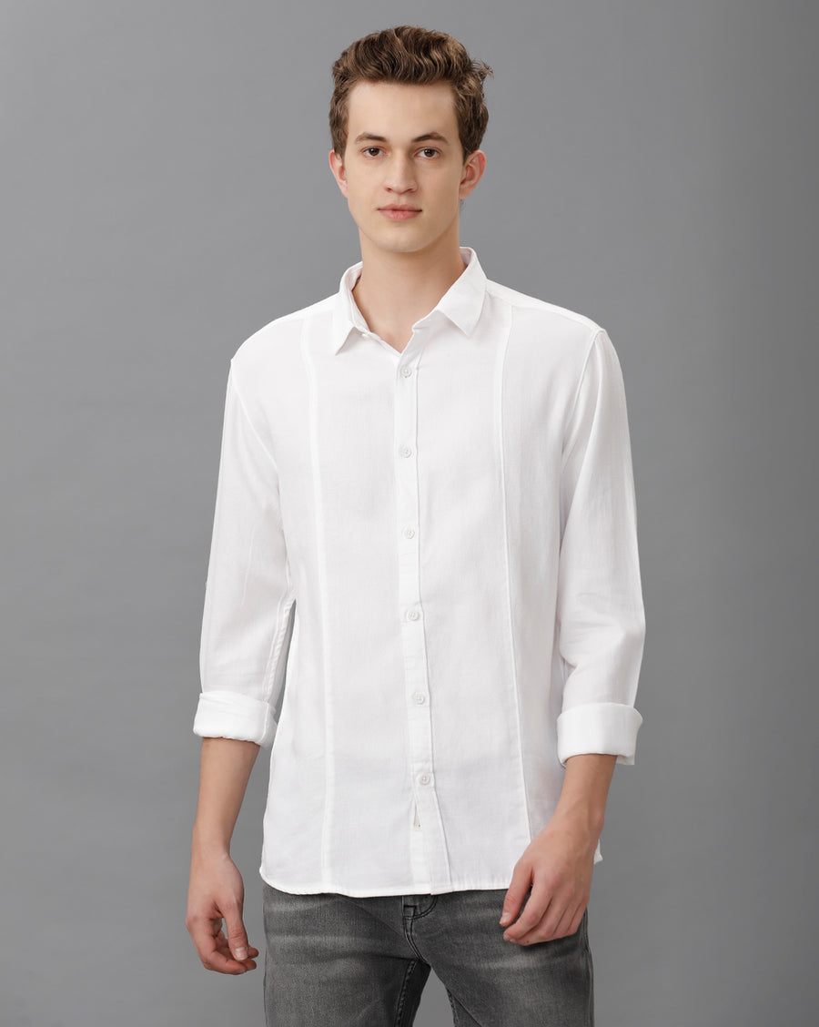 WHITE REGULAR FIT SHIRT