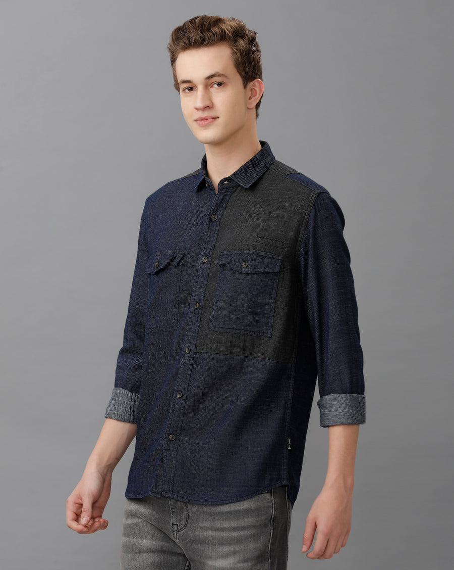 Indigo Regular Fit Full Sleeve Shirt