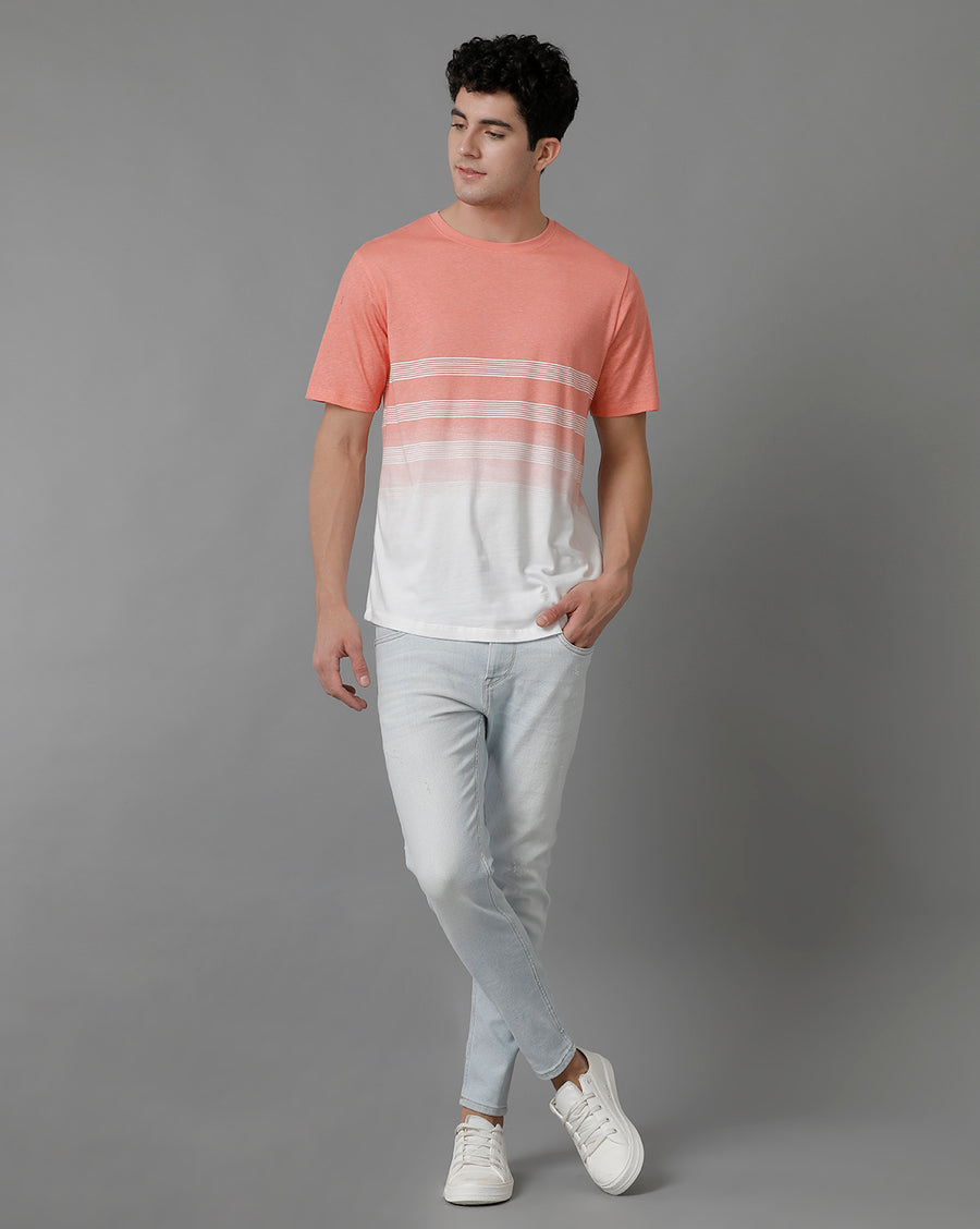 Voi Jeans Striped Pure Cotton T-shirt