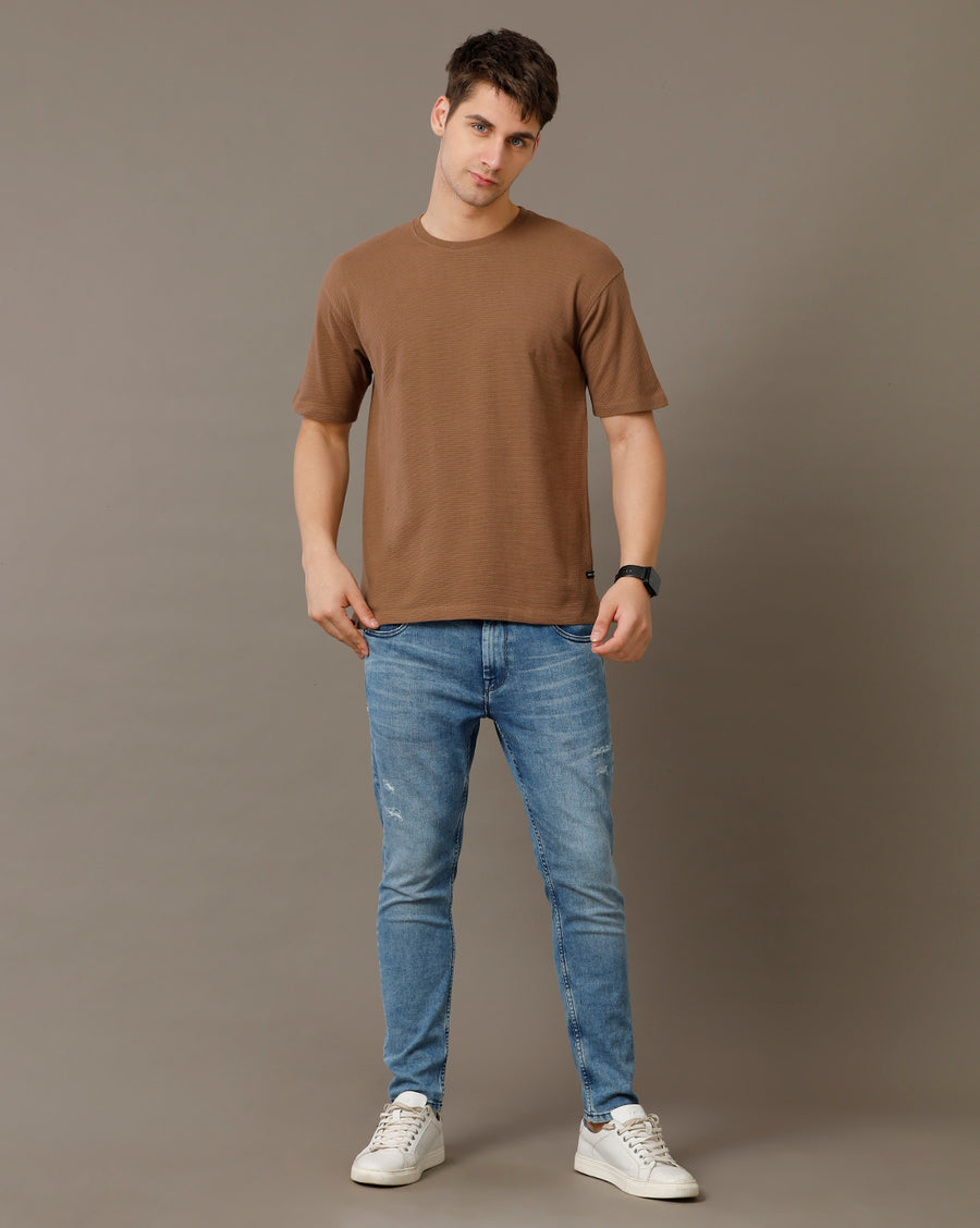 Voi Jeans Mens Acorn Boxy Fit Cotton T-Shirt