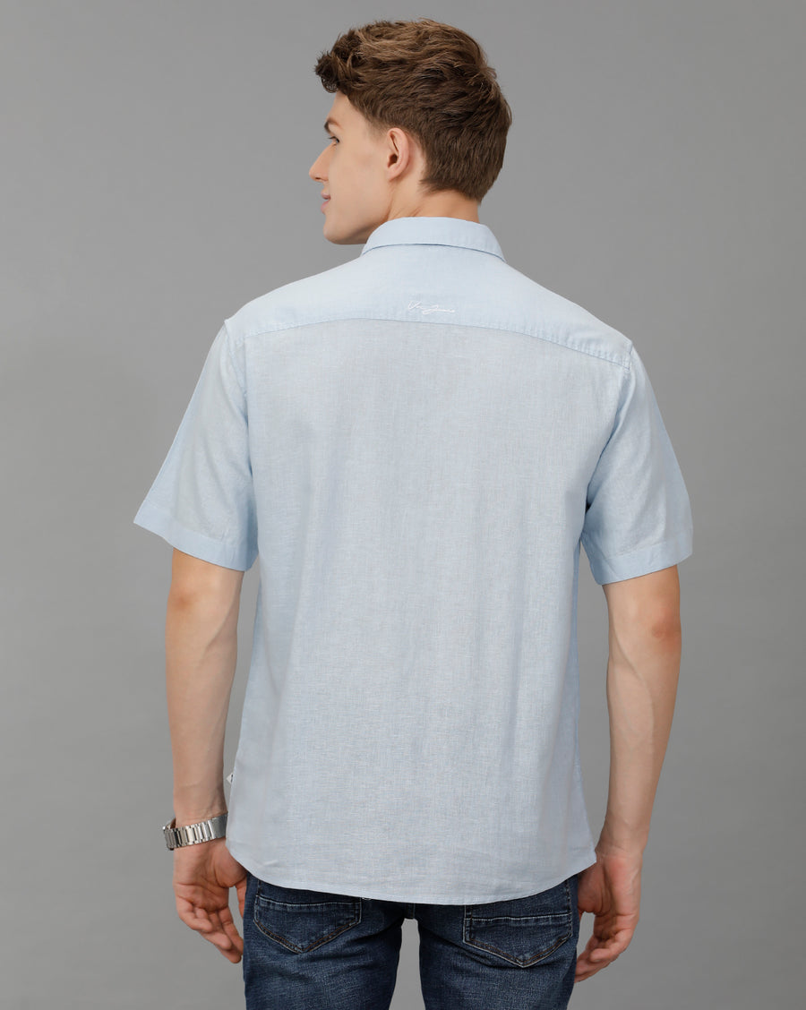 Blue Boxy Fit Shirt