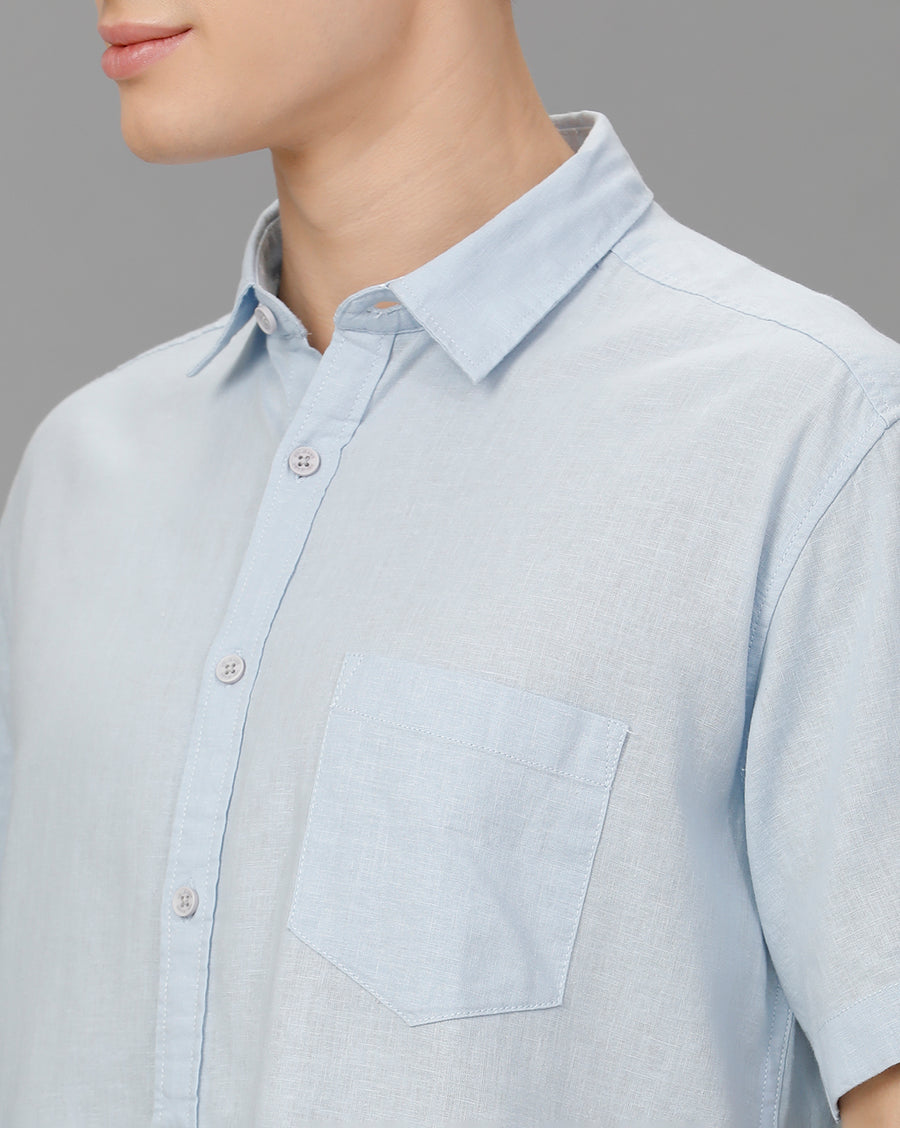 Blue Boxy Fit Shirt