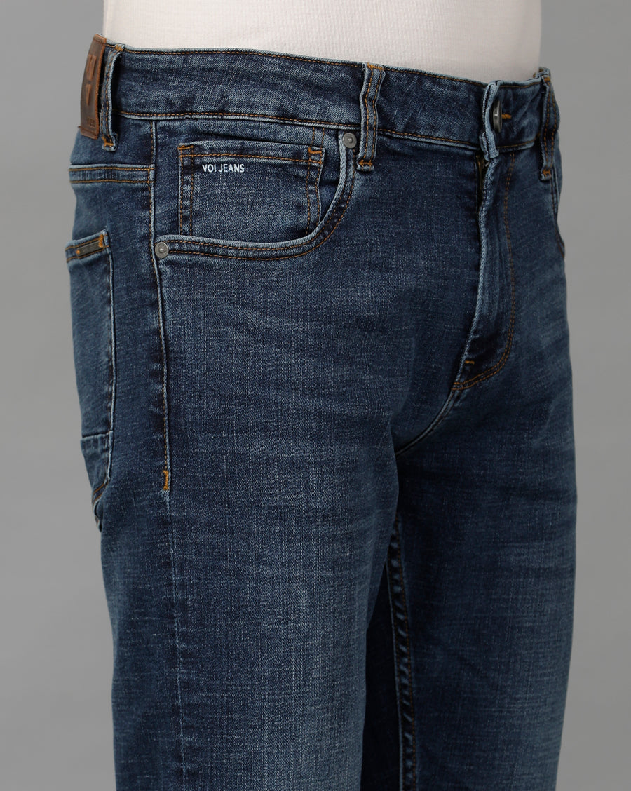 Indigo Aop Track Skinny Fit Jeans