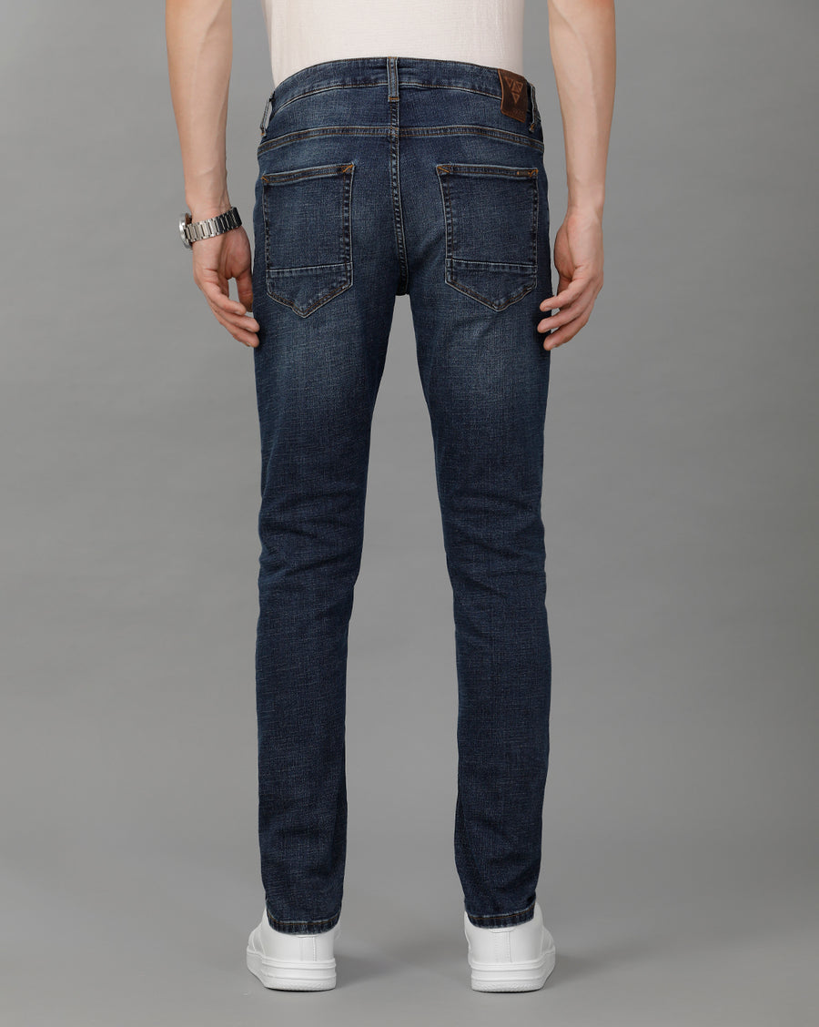 Indigo Aop Track Skinny Fit Jeans