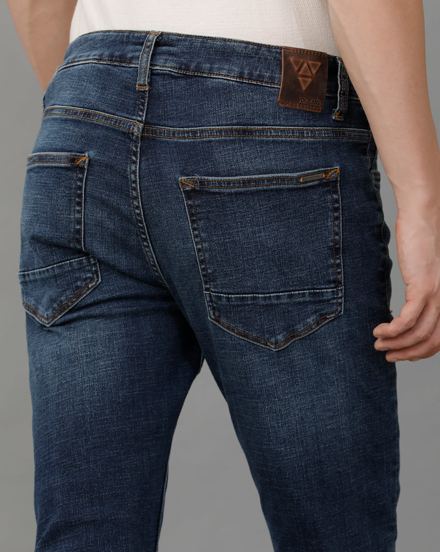 Indigo Aop Track Skinny Fit Jeans