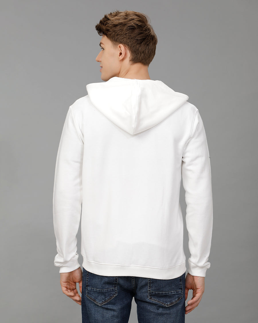 REGULAR FIT FRESH WHITE SWEATSHIRT