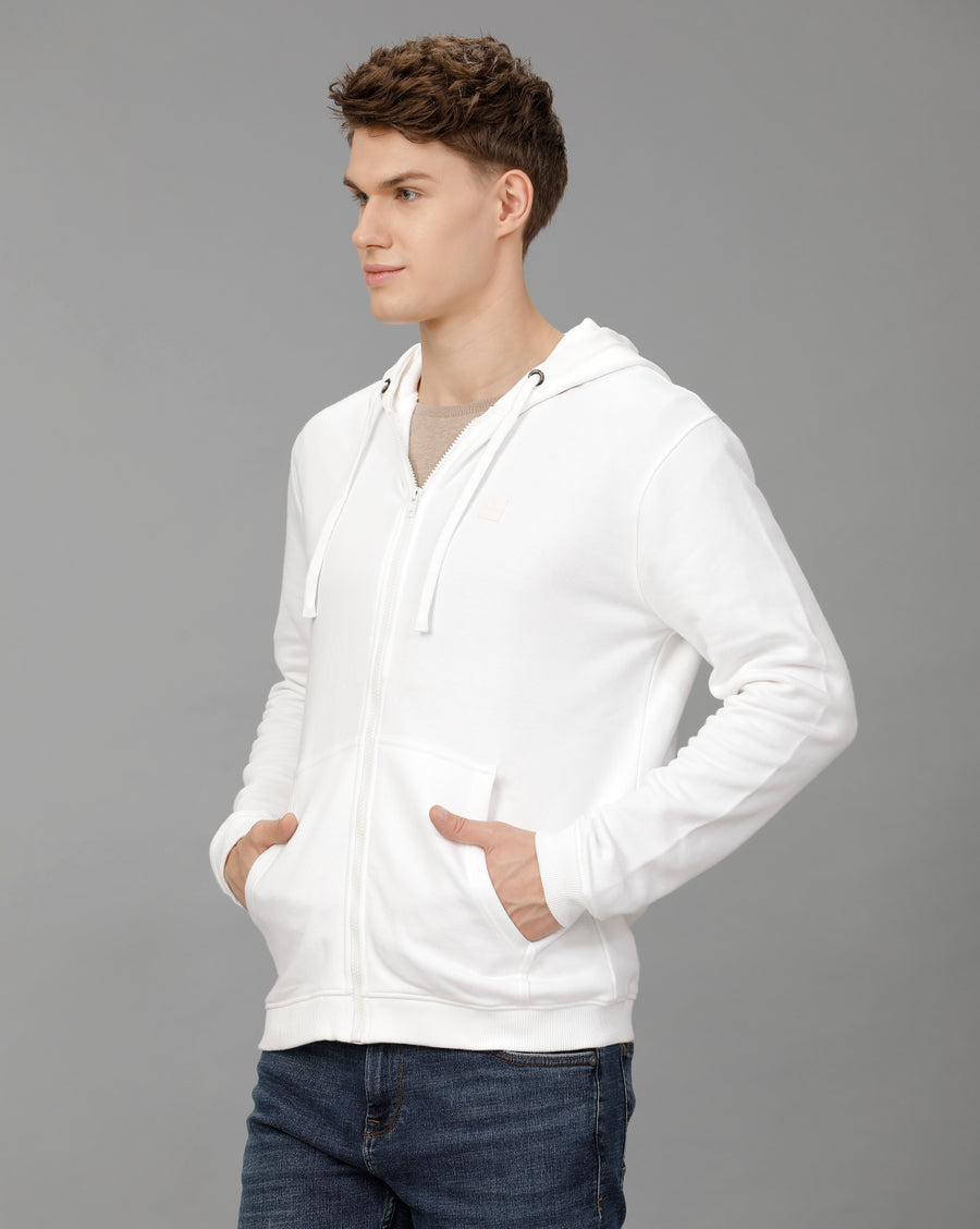 REGULAR FIT FRESH WHITE SWEATSHIRT