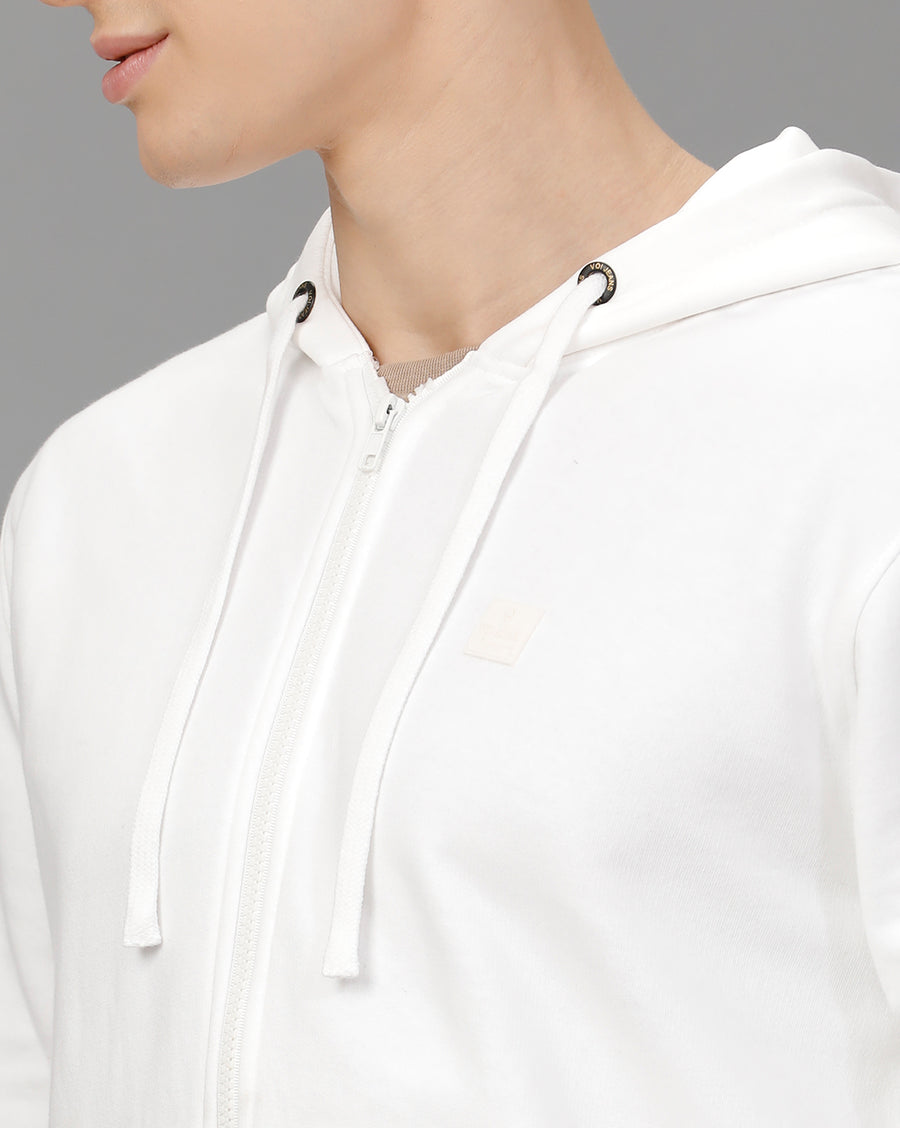 REGULAR FIT FRESH WHITE SWEATSHIRT