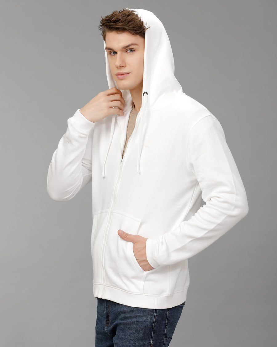 REGULAR FIT FRESH WHITE SWEATSHIRT
