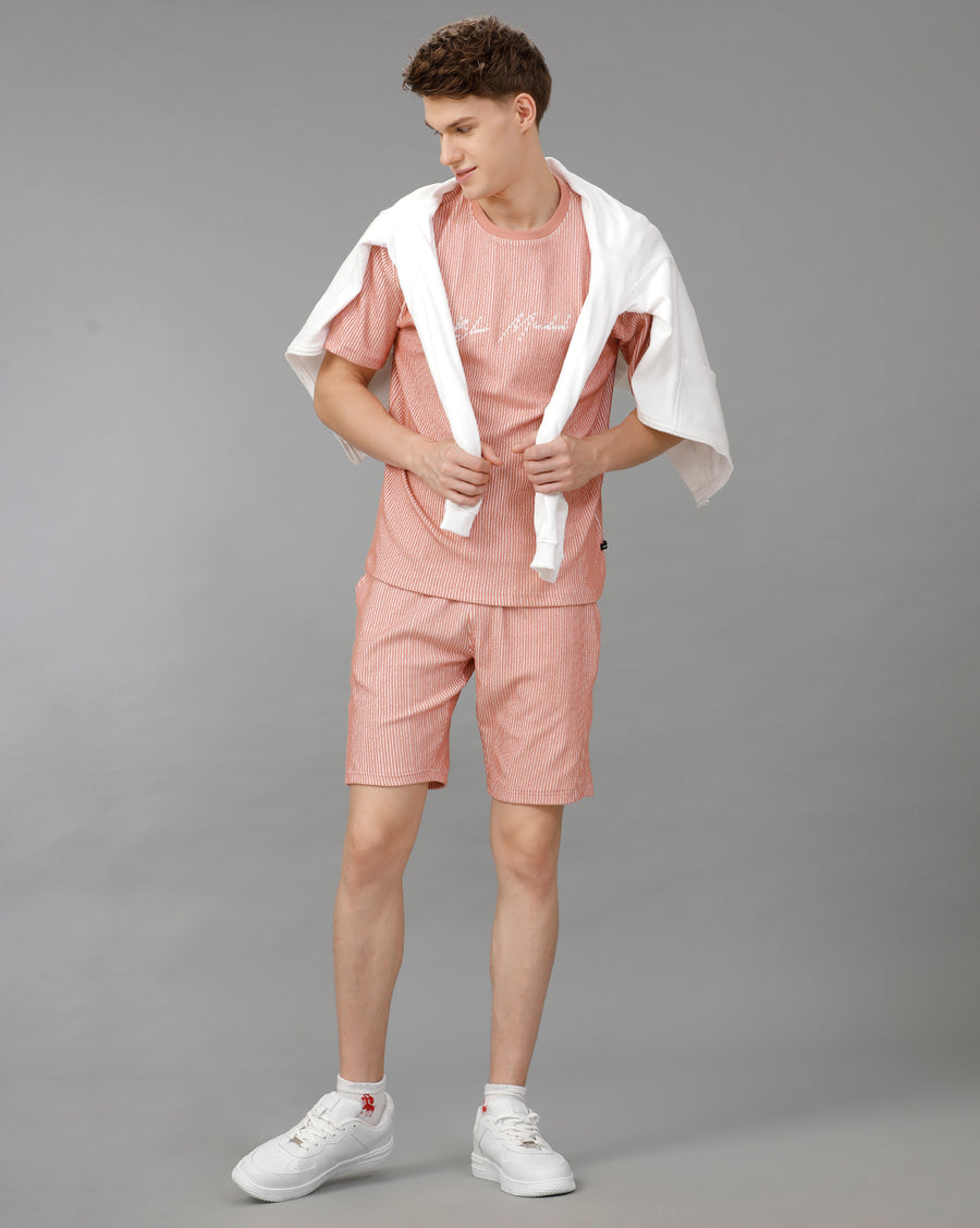 White /Rose Dawn Regular Fit Shorts
