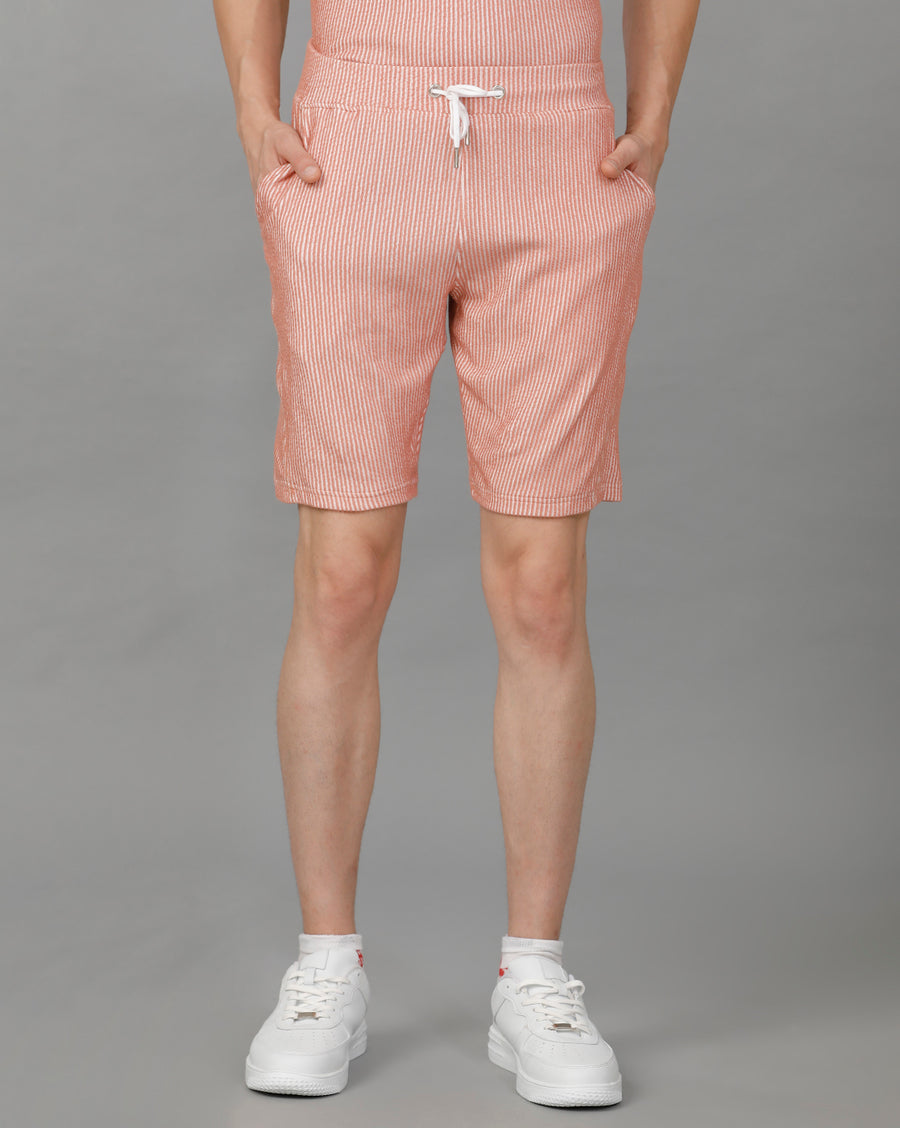 White /Rose Dawn Regular Fit Shorts