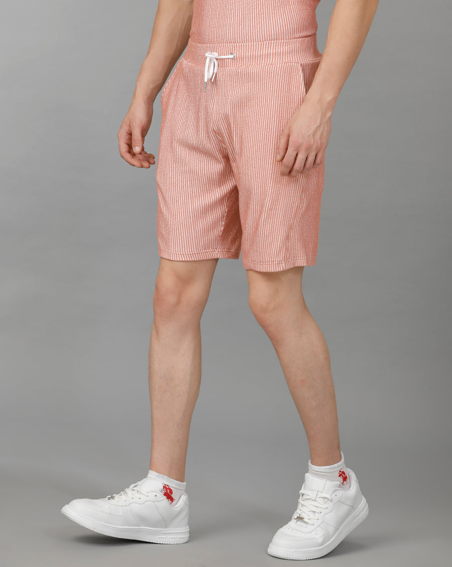 White /Rose Dawn Regular Fit Shorts