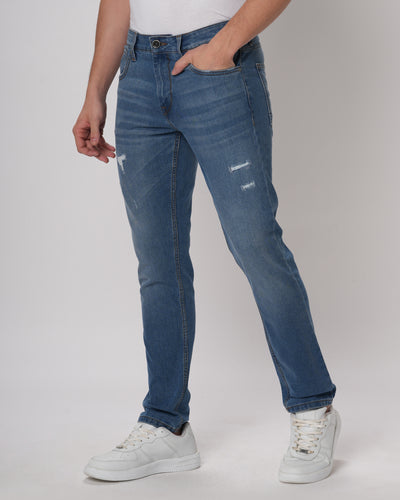 Indigo Track Skinny Jeans
