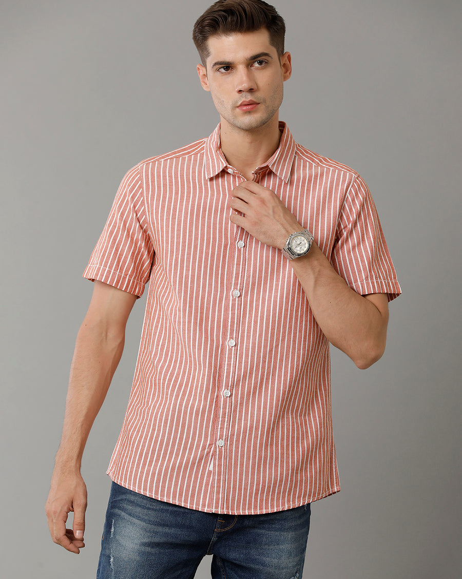 Red Stripes Slim Fit Shirt