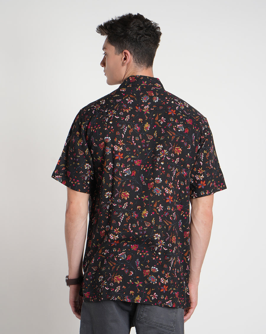 Black Aop Regular Fit Shirt