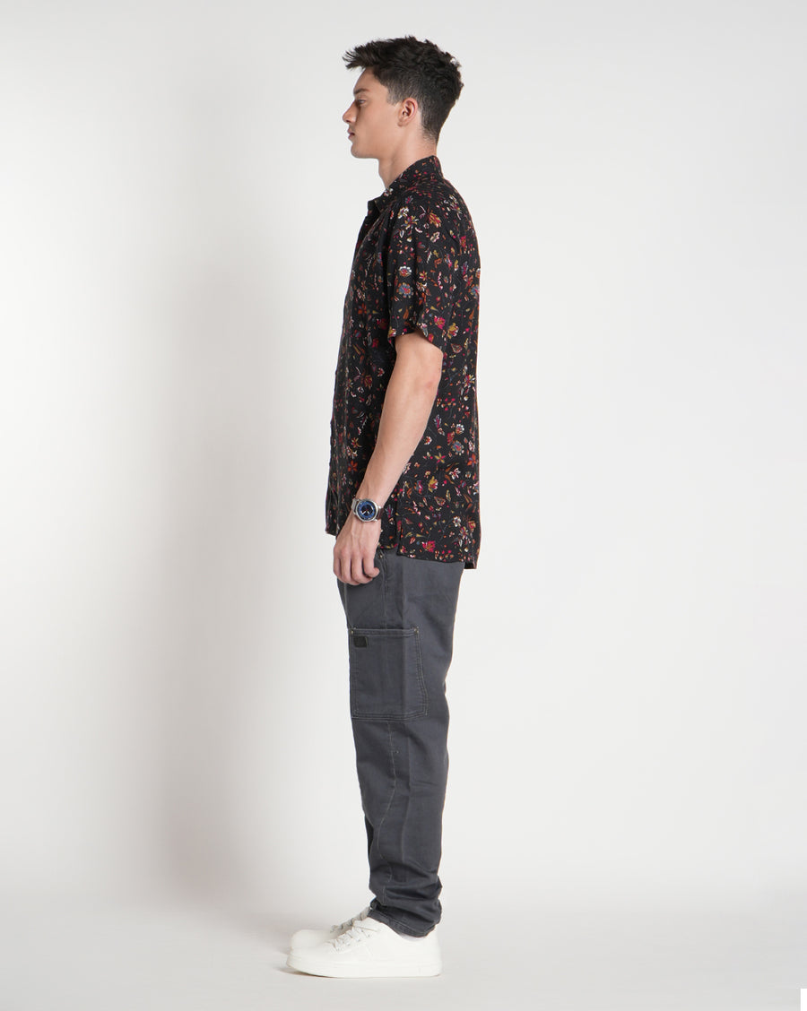 Black Aop Regular Fit Shirt