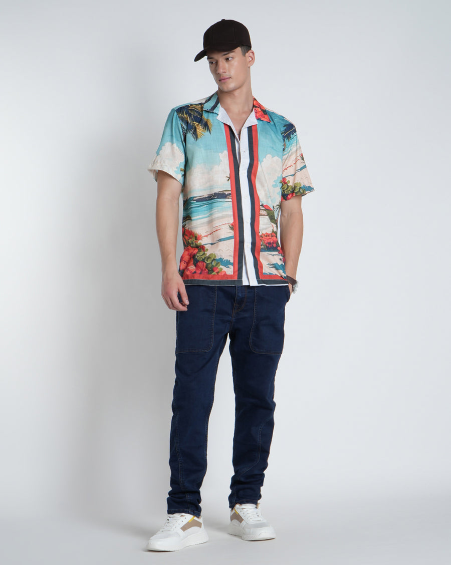 Blue Casual Shirts