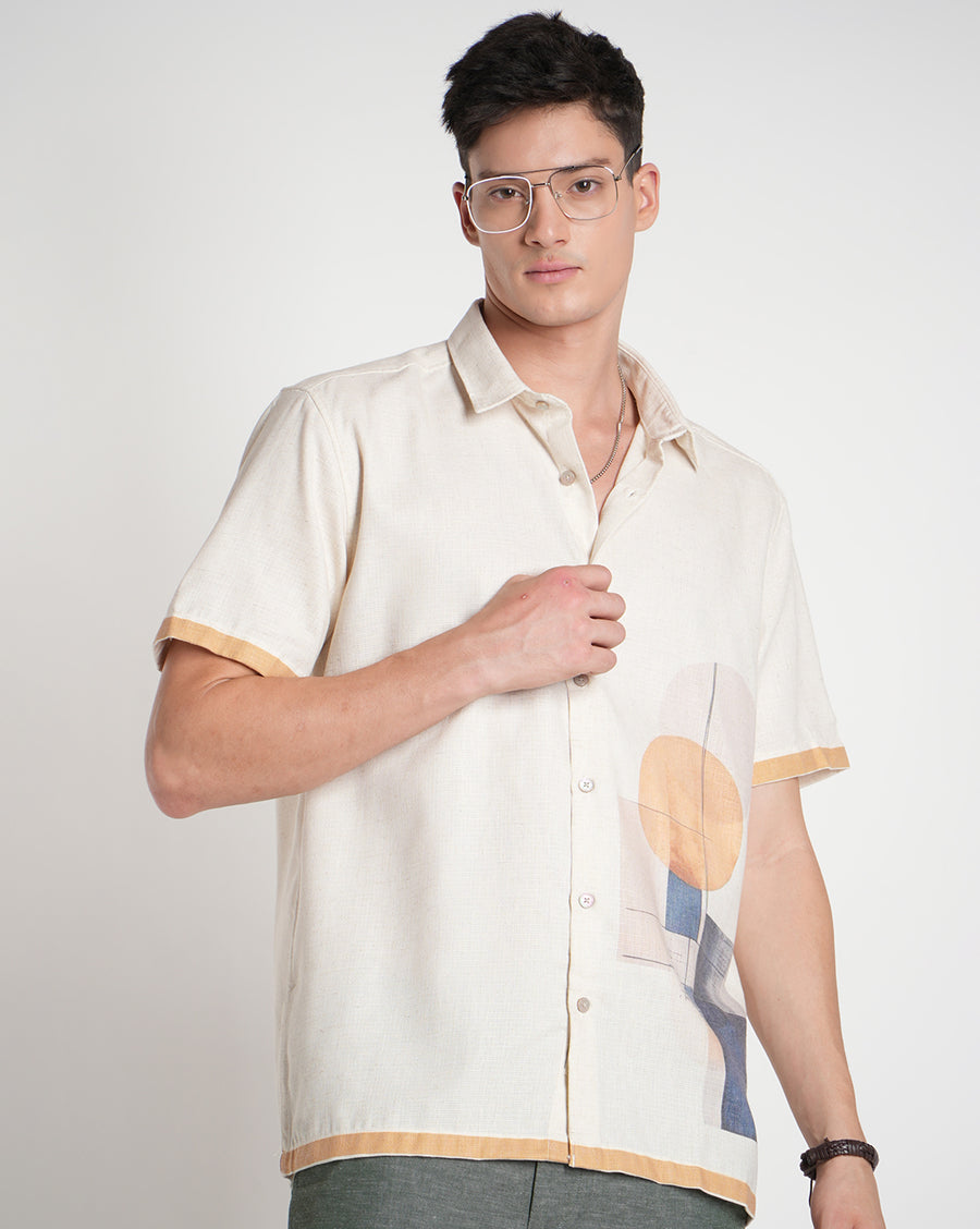 Ecru Regular Fit Shirt