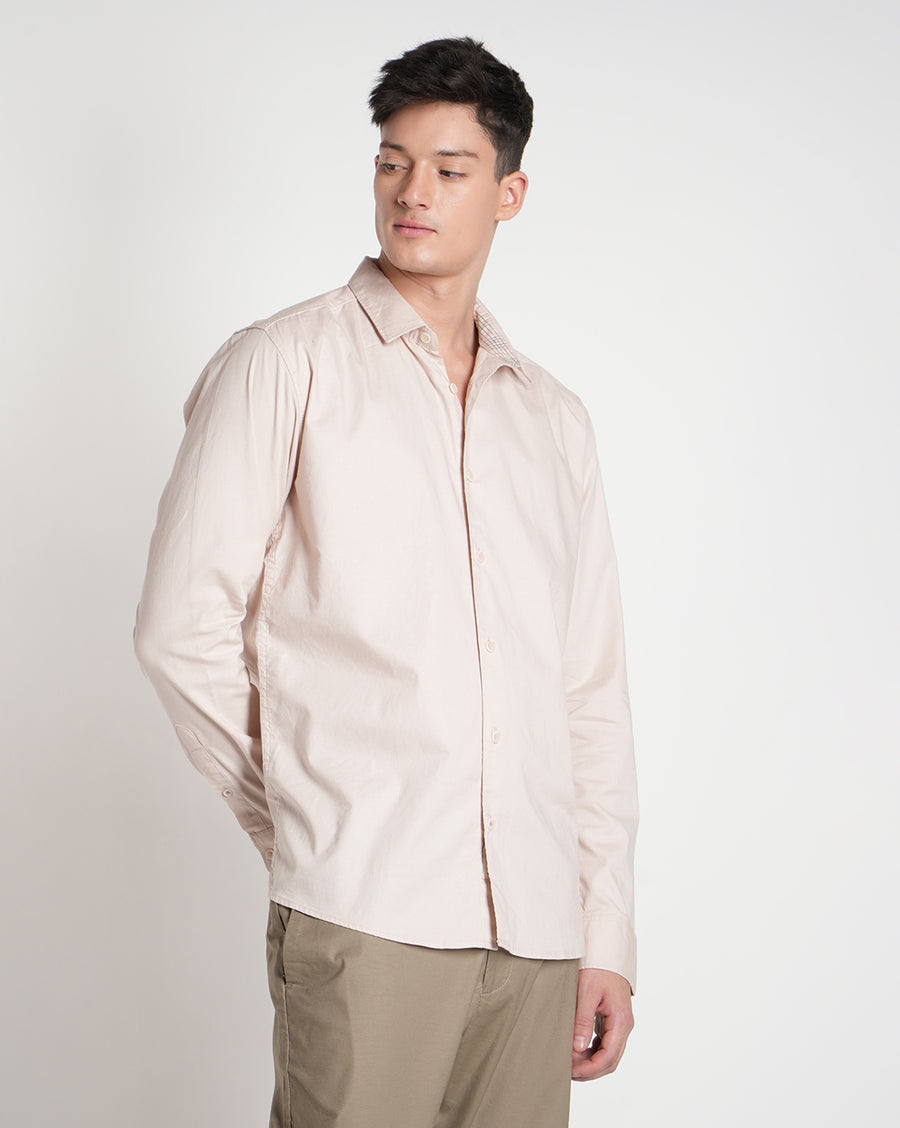 Beige Regular Fit Shirt
