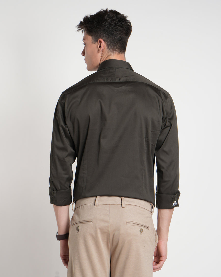 Green Regular Fit Shirt