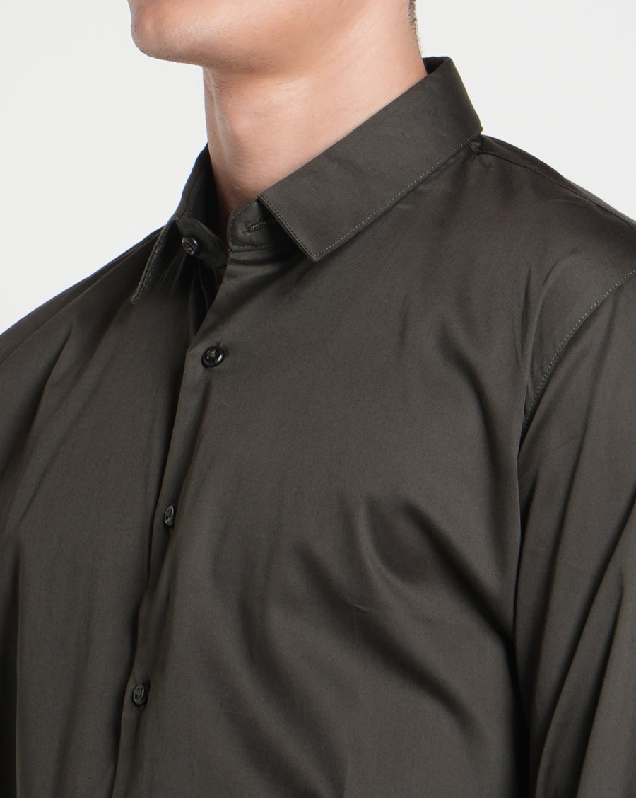 Green Regular Fit Shirt