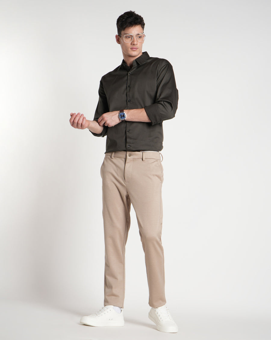 Green Regular Fit Shirt