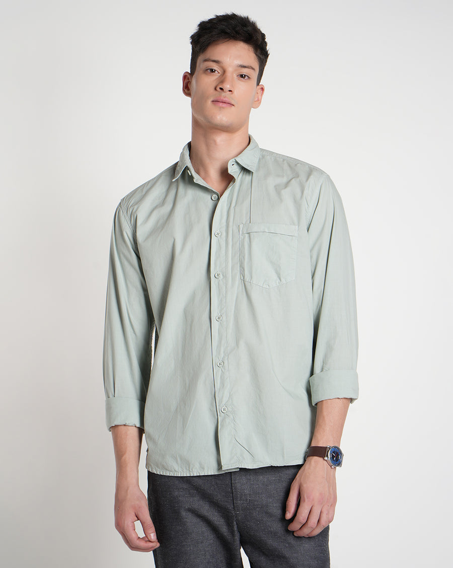 Dark Green Regular Fit Shirt