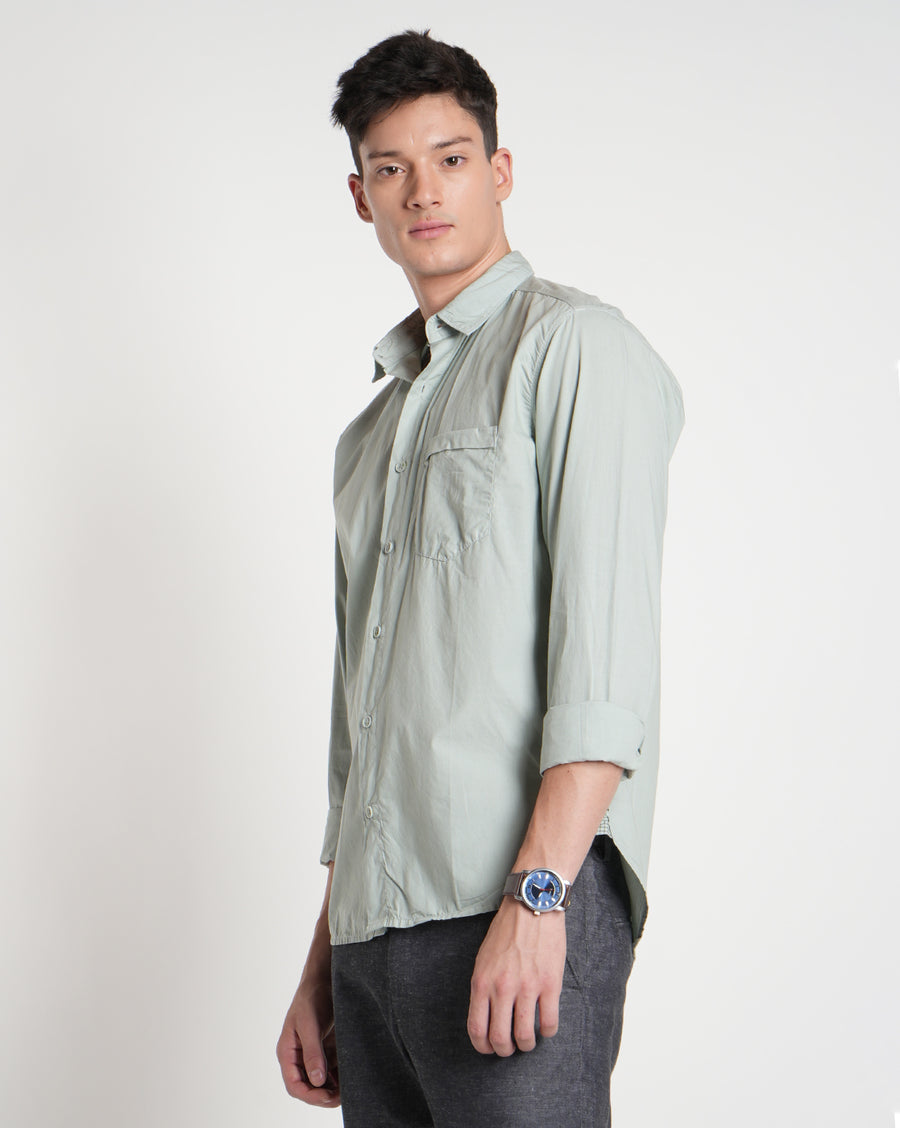 Dark Green Regular Fit Shirt