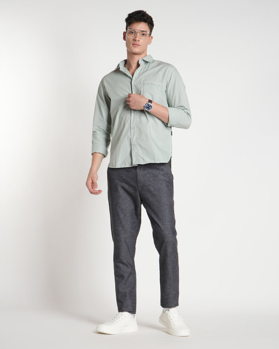 Dark Green Regular Fit Shirt