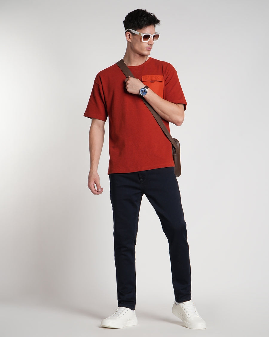 Indigo Track Cropped Skinny Jeans