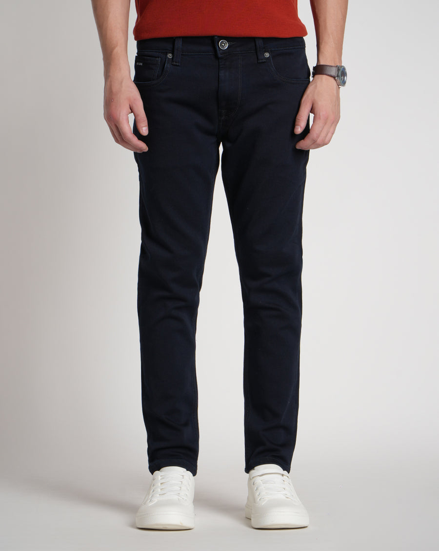 Indigo Track Cropped Skinny Jeans