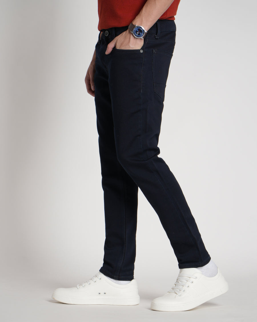 Indigo Track Cropped Skinny Jeans
