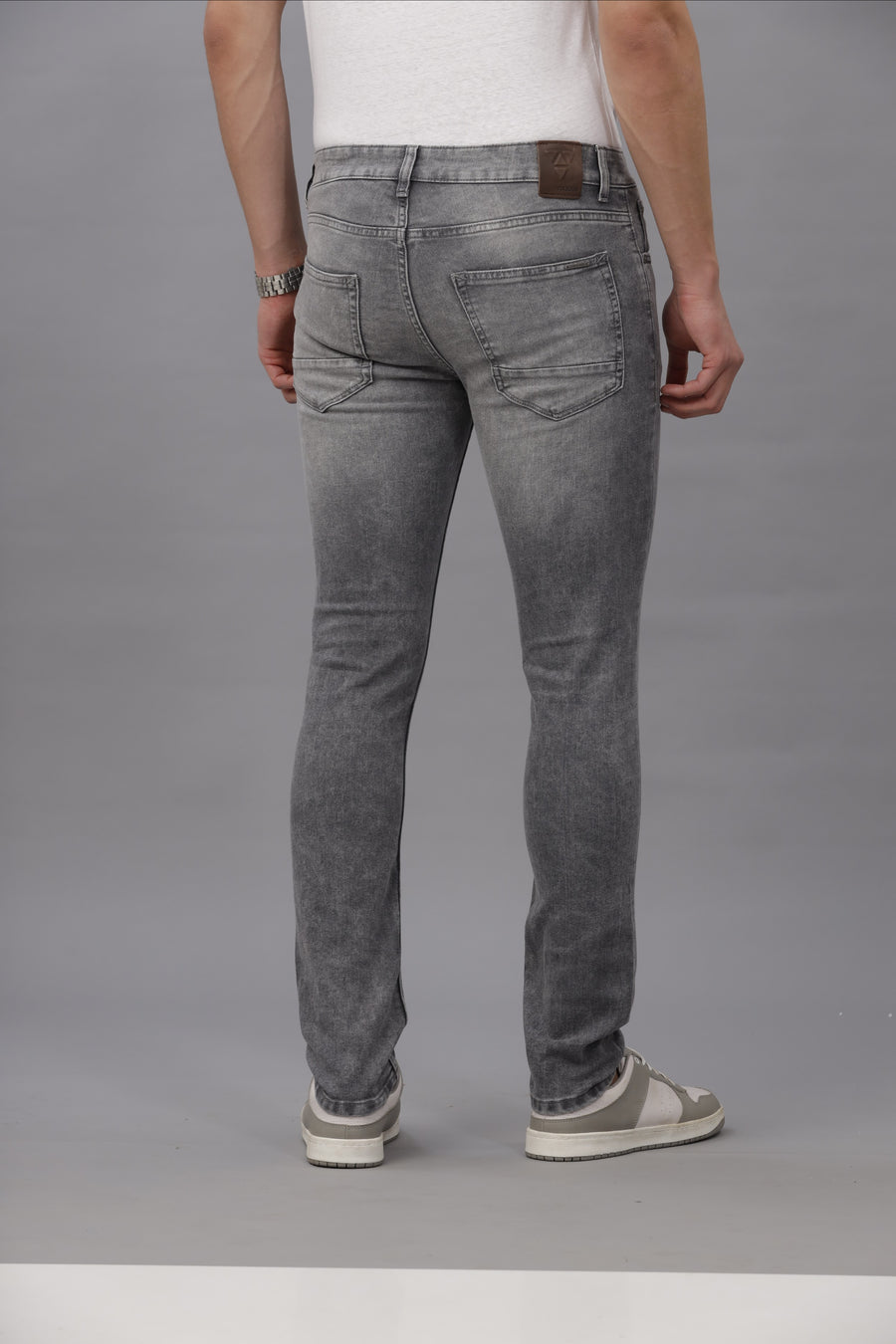 GREY TRACK SKINNY FIT JEANS